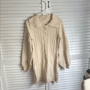 Cozy Cream Cable Knit Sweater